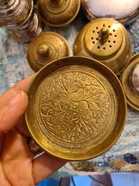 Piattini liturgici in metallo 6 pezzi decorati