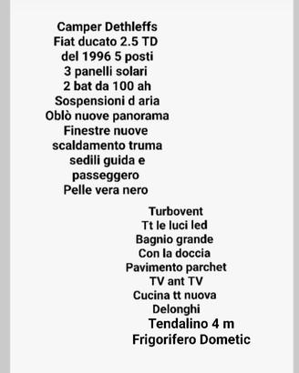 CAMPER  DETHLEFFS DUCATO ANNO 1996