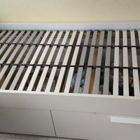 Letto singolo completo Ikea Brimnes con materasso