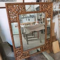 specchiera dorata in "legno" non stucco primi 900