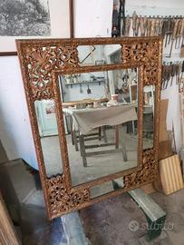 specchiera dorata in "legno" non stucco primi 900