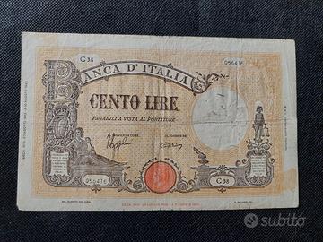 banconota 100 lire Barbetti grande B