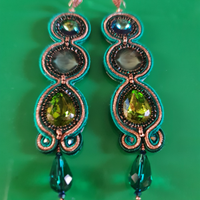 Orecchini con Swarosky fatti a mano