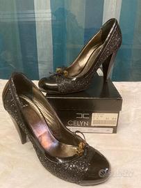 Décolleté eleganti Celyn B. in glitter nero tg. 40