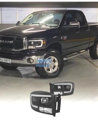 FARI PER DODGE RAM 06-08 LUCE DIURNA A LED NERO