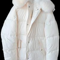 Piumino Pinko bianco con simil pellicciotto nuovo