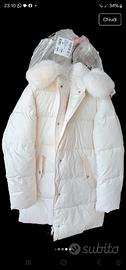Piumino Pinko bianco con simil pellicciotto nuovo