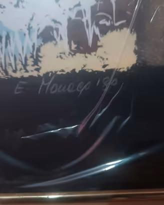 Raffigurazione di un paesaggio montano del 1980