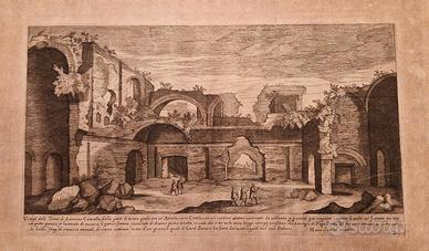 Terme di Caracalla antica stampa originale 1600
