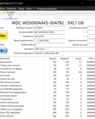 Hardisk 3.5" Western Digital 500GB - Testato