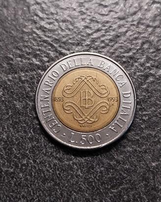 500 Lire 1993 Centenario Banca d'Italia