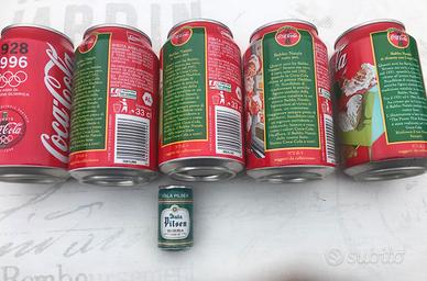 5 lattine Coca Cola Natale 1997 + 1Itala Pilsen
