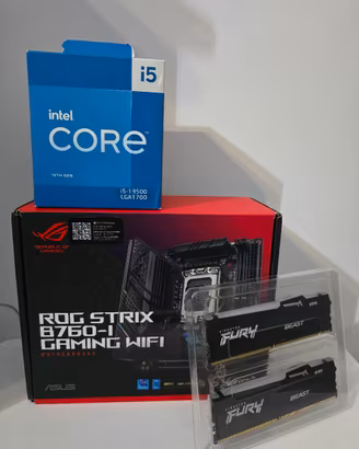 Kit PC Gaming i5‑13500+ASUS Strix B760‑I+DDR5 32gb