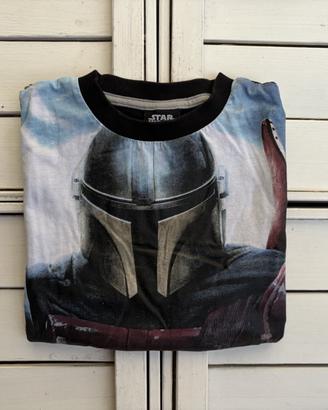 Tshirt Bambino 7-8 anni 128cm Star Wars The Mandal