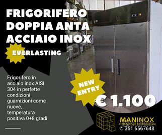 Frigorifero doppia anta acciaio inox (Everlasting)