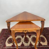 Tavolini angolari Luigi XV vintage in legno