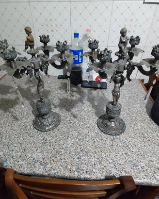 CANDELABRI IN BRONZO 
