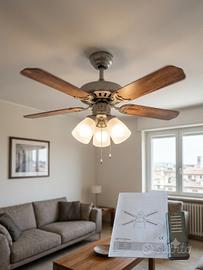 Ventilatore da soffitto a 5 pale con 3 LUCI