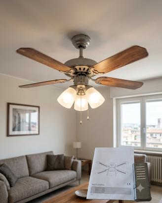 Ventilatore da soffitto a 5 pale con 3 LUCI