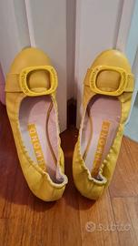 Ballerine John Richmond in vera pelle Gialle