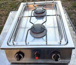 Piano cottura usato a gas  2 fuochi