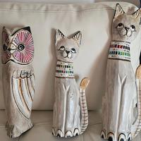 gattini, gufo in legno e vetro