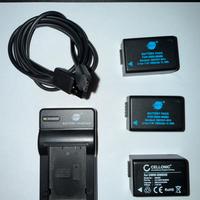 DMW BMB9 panasonic batteria 3 pezzi e caricatore