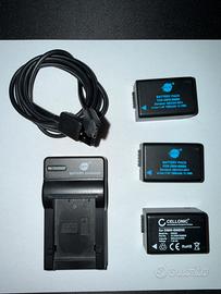 DMW BMB9 panasonic batteria 3 pezzi e caricatore