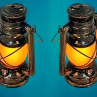Coppia Di Lanterne Vintage a Led Ricaricabili USB