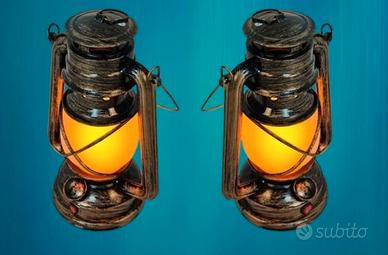 Coppia Di Lanterne Vintage a Led Ricaricabili USB