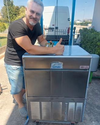 Fabbricatore ghiaccio a cubetto cavo icematic 75kg