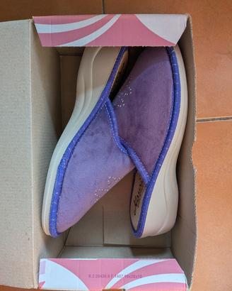pantofole donna invernali Mauri 38 viola  nuove 