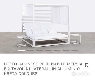 Set gazebo + lettino sdraio matrimoniale 