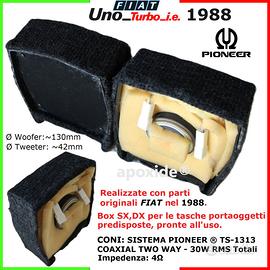 FIAT UNO Turbo 1988 ★BOX Altoparlanti per TASCHE★
