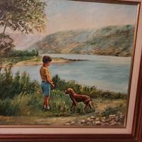 Quadri e ombrello e ventaglio  cinese