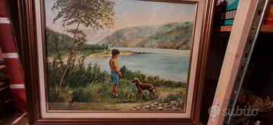 Quadri e ombrello e ventaglio  cinese