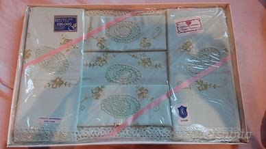 Corredo/ completo epoca letto matrimoniale ricamat