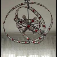 Lampadari in acciaio e cristallo 