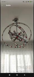 Lampadari in acciaio e cristallo 