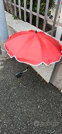 Ombrellino parasole rosso per passeggino