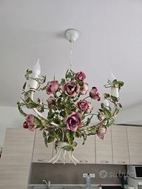 Lampadario Gbs Firenze  rose e bocci.