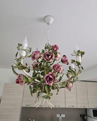Lampadario Gbs Firenze  rose e bocci.