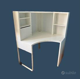 scrivania ad angolo bianca