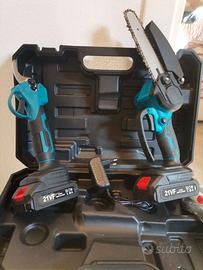 KIT motosega elettra e+forbice potatrice.