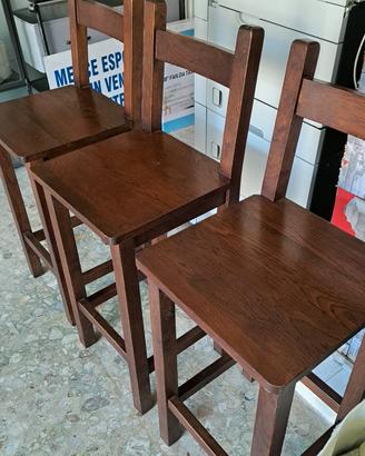 Sgabelli in legno massello 
