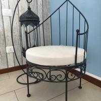 poltrona in ferro battuto 