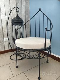 poltrona in ferro battuto 