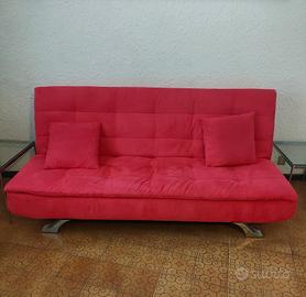 Divano letto rosso