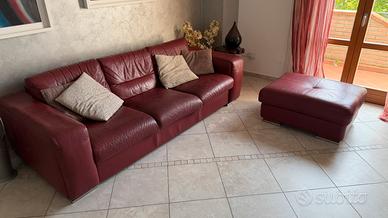 Divano Pelle mod.Penthouse bordeaux