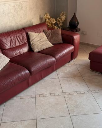 Divano Pelle mod.Penthouse bordeaux